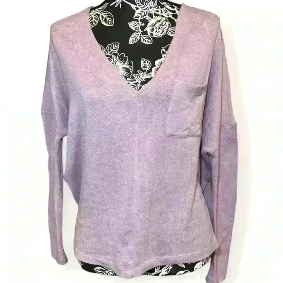 Urban Outfitters BDG Women's V-Neck Pocket Sweater Purple Size S - Picture 1 of 4